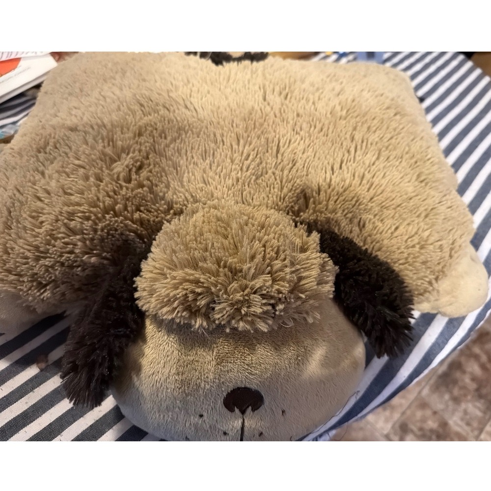 Pillow Pets Brown Dog Plush Folding Stuffed Animal 18 inch Large 2010 Original